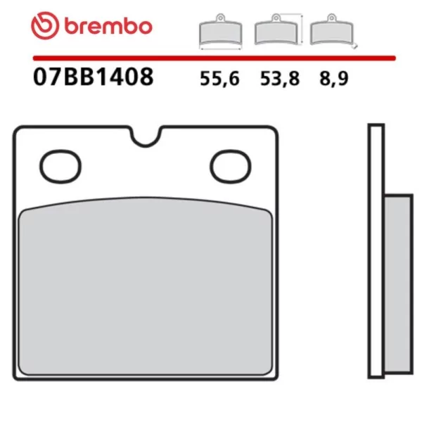 Motorcycle Brake Pads Brembo 07BB1408