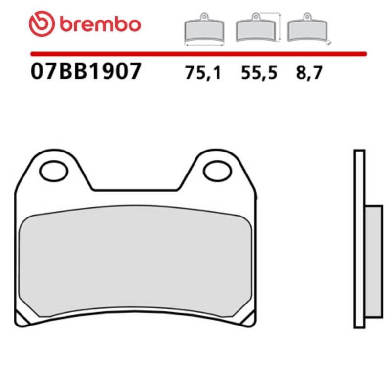 Motorrad Bremsbeläge Brembo 07BB1907 Motorrad Bremsbeläge Brembo 07BB1907