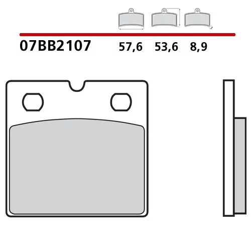 Motorcycle Brake Pads Brembo 07BB2107