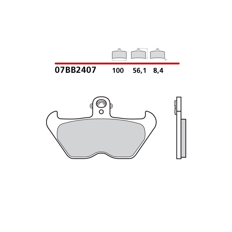 Plaquettes de Frein Moto Brembo 07BB2407 Plaquettes de Frein Moto Brembo 07BB2407