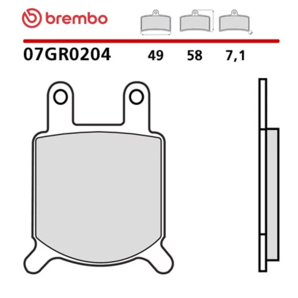 Plaquettes de Frein Moto Brembo 07GR0204