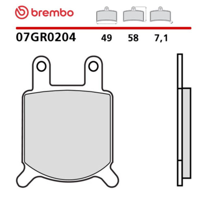 Plaquettes de Frein Moto Brembo 07GR0204 Plaquettes de Frein Moto Brembo 07GR0204