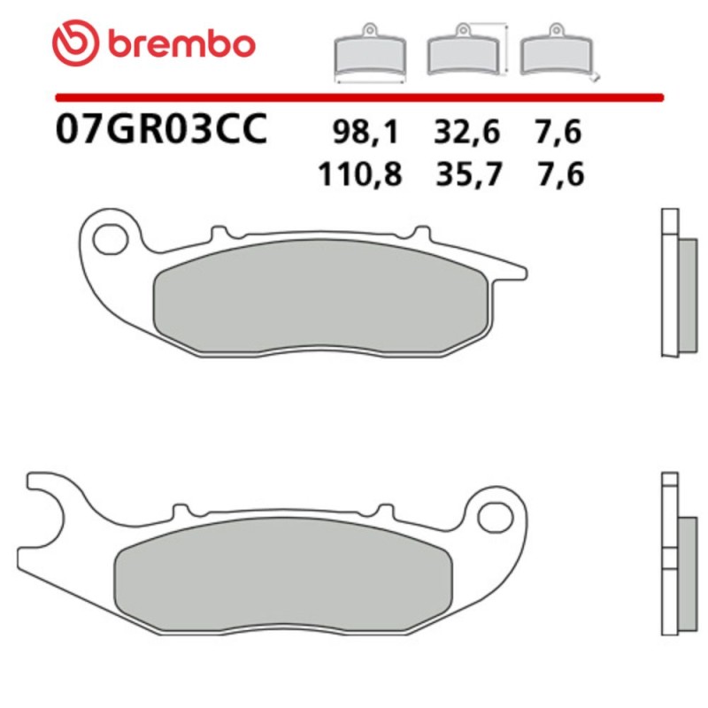 Motorrad Bremsbeläge Brembo 07GR03CC Motorrad Bremsbeläge Brembo 07GR03CC