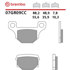 Motorrad Bremsbel&auml;ge Brembo 07GR09CC