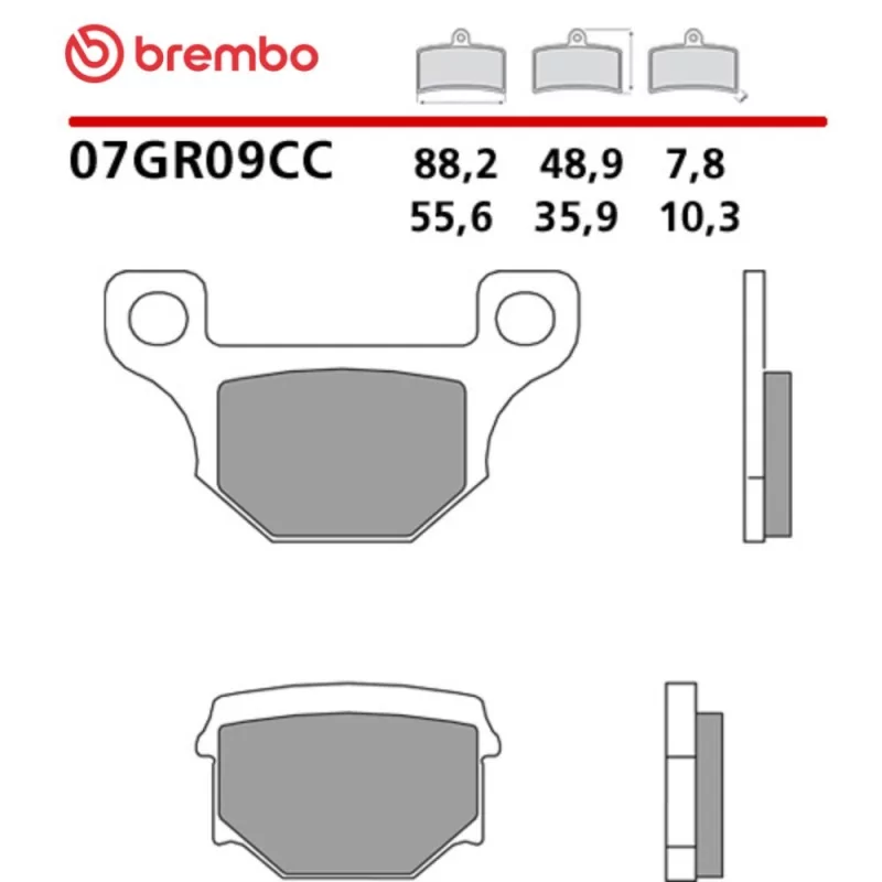 Motorcycle Brake Pads Brembo 07GR09CC