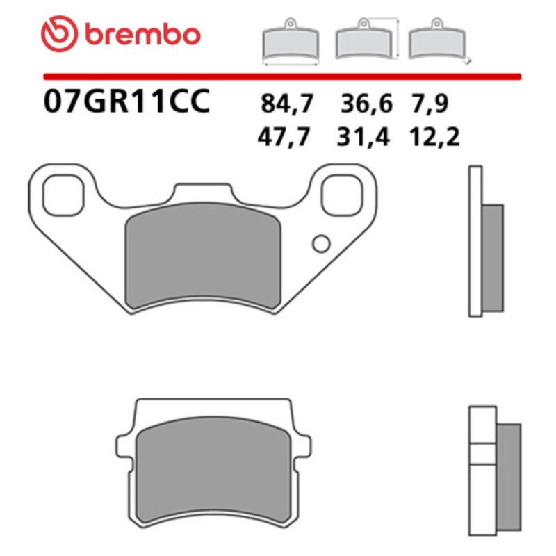 Pastiglie Freno Moto Brembo 07GR11CC Pastiglie Freno Moto Brembo 07GR11CC