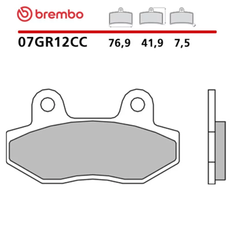 Plaquettes de Frein Moto Brembo 07GR12CC