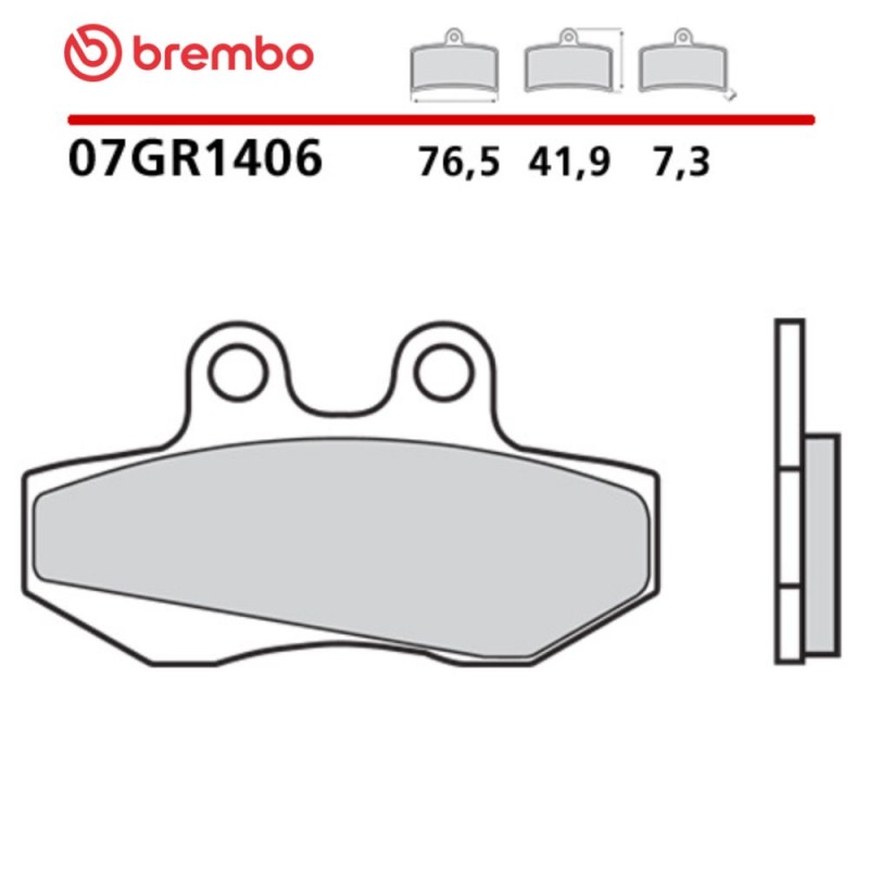 Pastiglie Freno Moto Brembo 07GR1406 Pastiglie Freno Moto Brembo 07GR1406