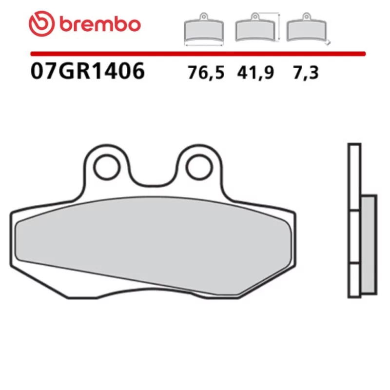 Motorrad Bremsbeläge Brembo 07GR1406