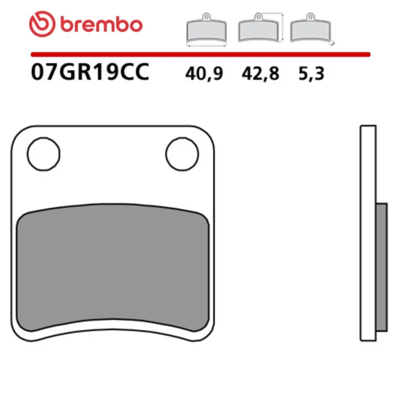 Pastiglie Freno Moto Brembo 07GR19CC Pastiglie Freno Moto Brembo 07GR19CC