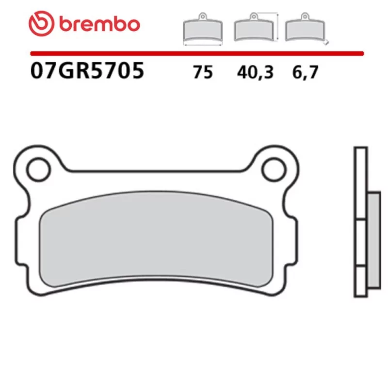 Motorrad Bremsbeläge Brembo 07GR5705 Motorrad Bremsbeläge Brembo 07GR5705