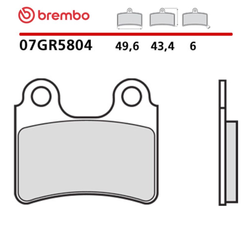 Plaquettes de Frein Moto Brembo 07GR5804 Plaquettes de Frein Moto Brembo 07GR5804
