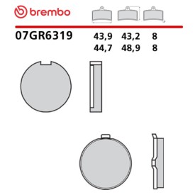 Motorcycle Brake Pads Brembo 07GR6319
