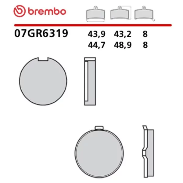 Pastillas Moto Brembo 07GR6319