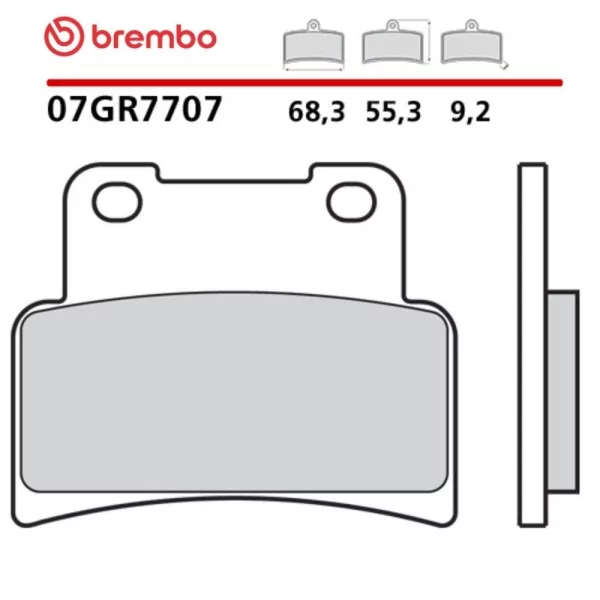 Plaquettes de Frein Moto Brembo 07GR7707