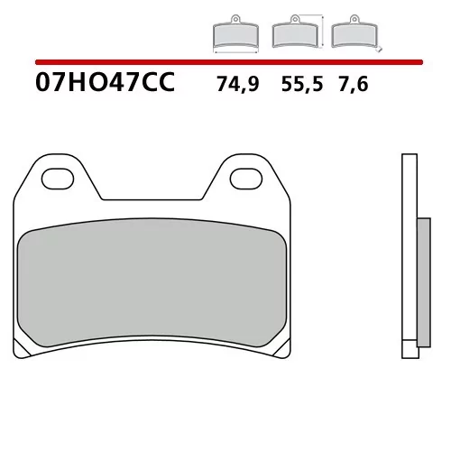 Plaquettes de Frein Moto Brembo 07HO47CC