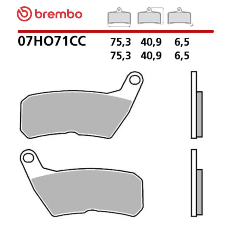 Plaquettes de Frein Moto Brembo 07HO71CC