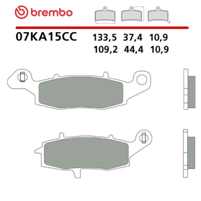 Pastiglie Freno Moto Brembo 07KA15CC Pastiglie Freno Moto Brembo 07KA15CC