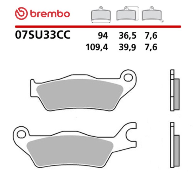 Motorcycle Brake Pads Brembo 07SU33CC Motorcycle Brake Pads Brembo 07SU33CC