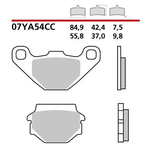 Motorrad Bremsbeläge Brembo 07YA54CC
