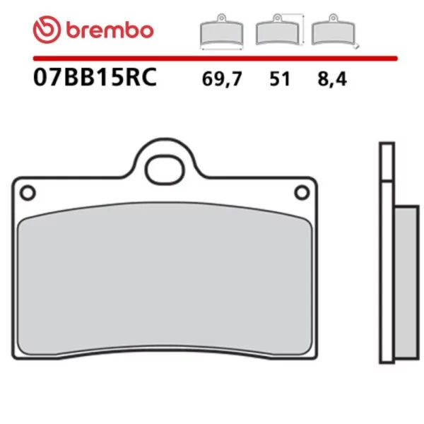 Plaquettes de Frein Moto Brembo 07BB15RC