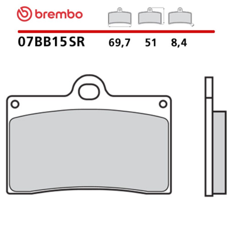 Plaquettes de Frein Moto Brembo 07BB15SR Plaquettes de Frein Moto Brembo 07BB15SR