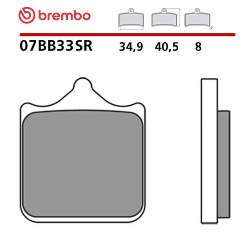 Motorrad Bremsbeläge Brembo 07BB33SR Motorrad Bremsbeläge Brembo 07BB33SR