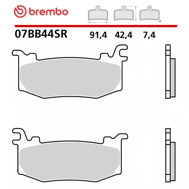 Motorcycle Brake Pads Brembo 07BB44SR Motorcycle Brake Pads Brembo 07BB44SR