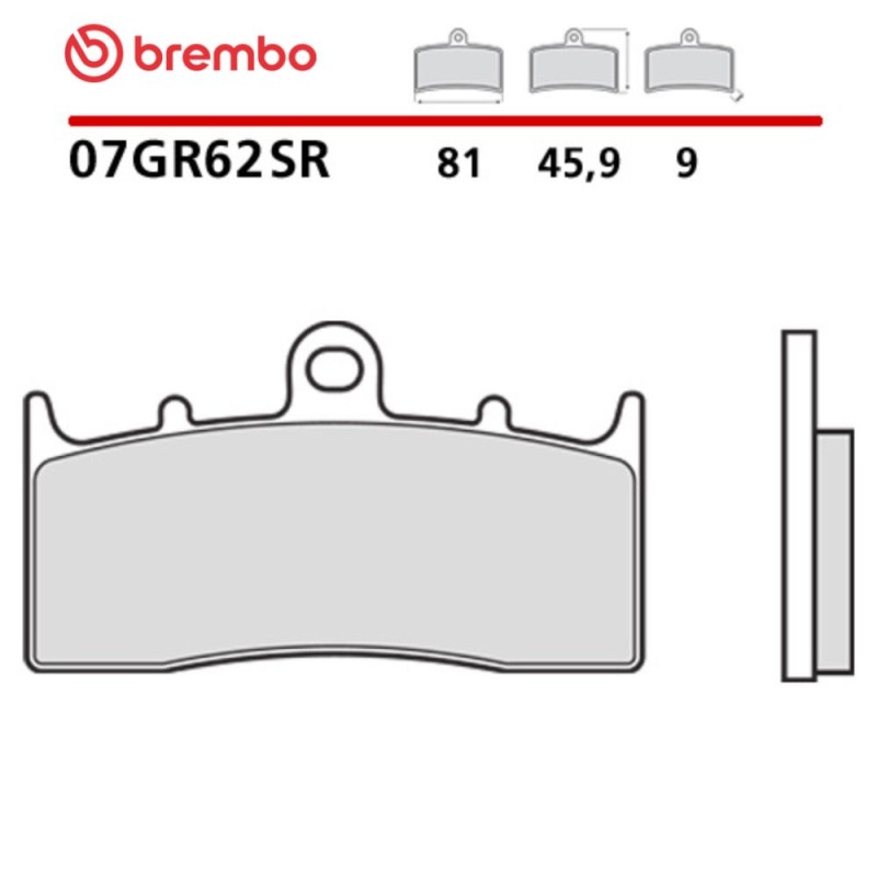 Motorcycle Brake Pads Brembo 07GR62SR Motorcycle Brake Pads Brembo 07GR62SR