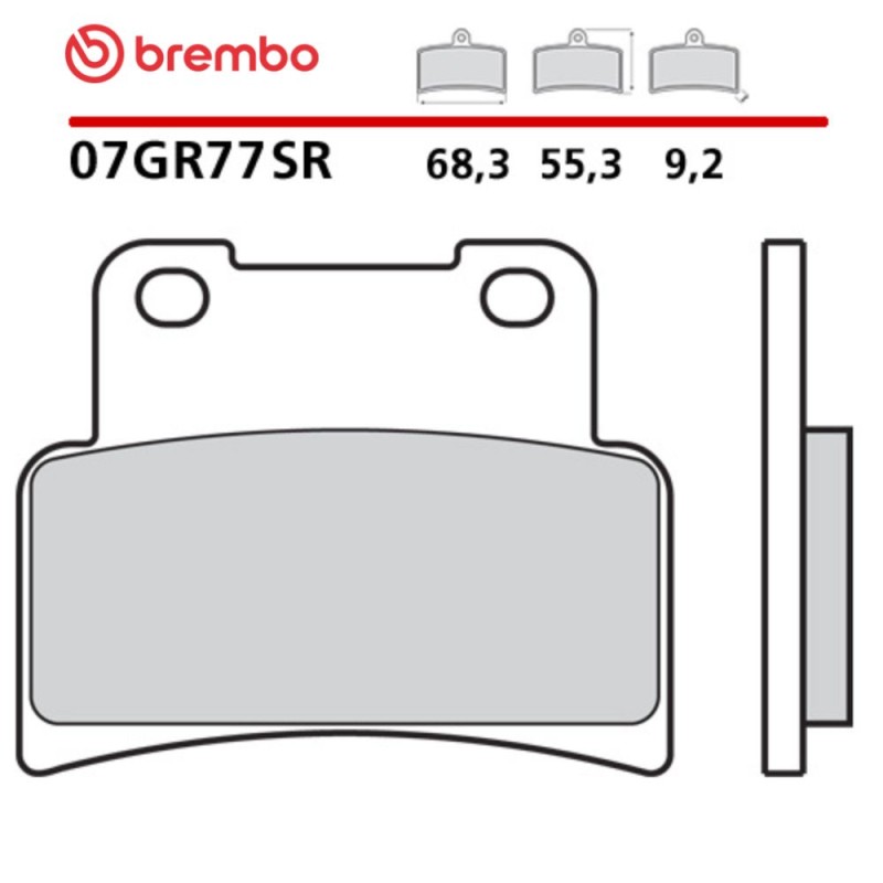 Motorcycle Brake Pads Brembo 07GR77SR Motorcycle Brake Pads Brembo 07GR77SR