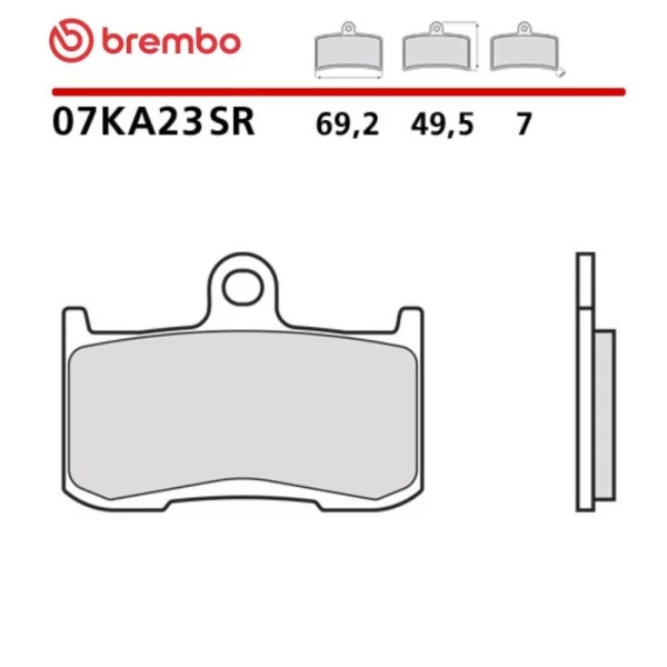 Plaquettes de Frein Moto Brembo 07KA23SR