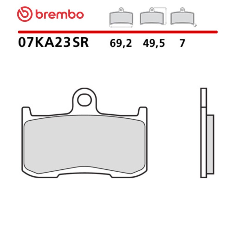 Plaquettes de Frein Moto Brembo 07KA23SR Plaquettes de Frein Moto Brembo 07KA23SR