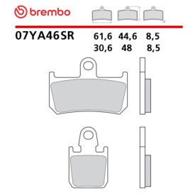 Motorcycle Brake Pads Brembo 07YA46SR