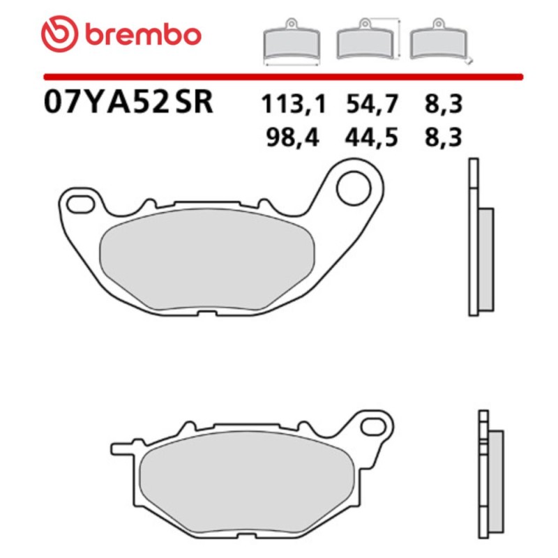 Pastillas Moto Brembo 07YA52SR Pastillas Moto Brembo 07YA52SR