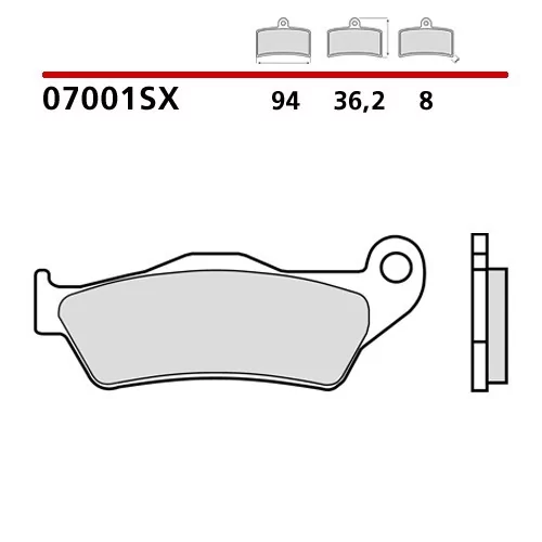Pastillas Moto Brembo 07001XS