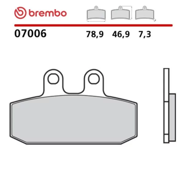 Plaquettes de Frein Moto Brembo 07006