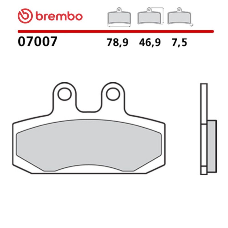 Motorrad Bremsbeläge Brembo 07007 Motorrad Bremsbeläge Brembo 07007