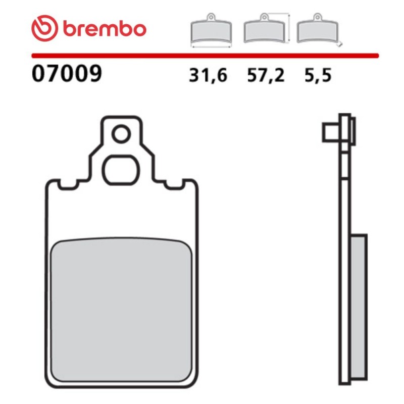 Motorcycle Brake Pads Brembo 07009 Motorcycle Brake Pads Brembo 07009