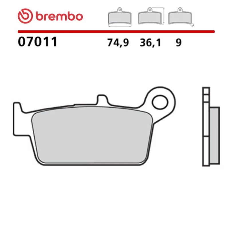 Plaquettes de Frein Moto Brembo 07011