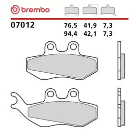 Pastillas Moto Brembo 07012