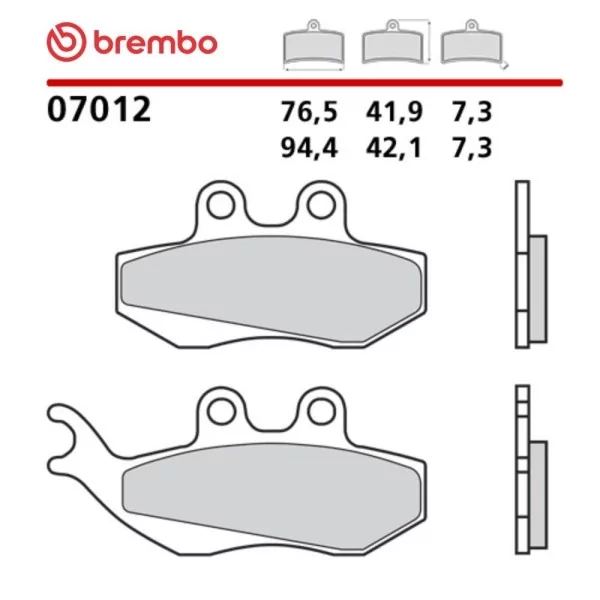 Pastillas Moto Brembo 07012