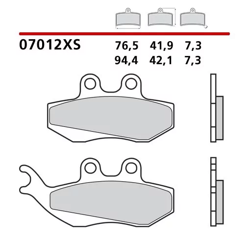 Pastillas Moto Brembo 07012XS
