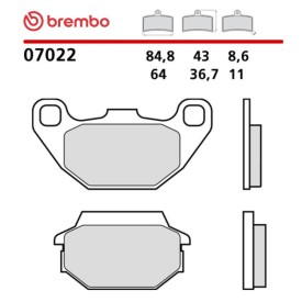 Motorcycle Brake Pads Brembo 07022