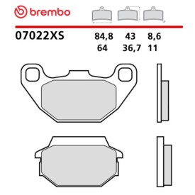 Pastillas Moto Brembo 07022XS