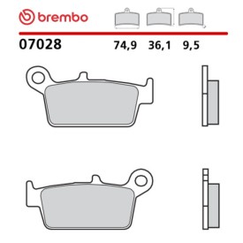 Plaquettes de Frein Moto Brembo 07028
