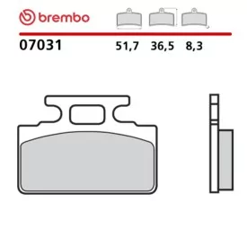 Plaquettes de Frein Moto Brembo 07031