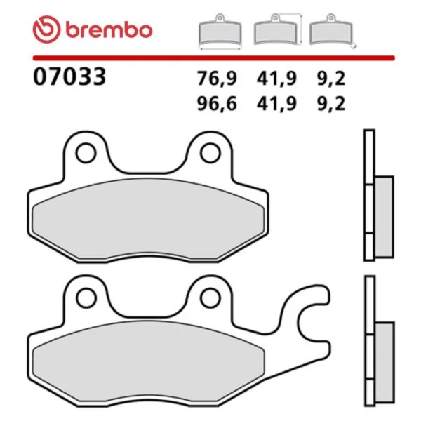 Motorcycle Brake Pads Brembo 07033