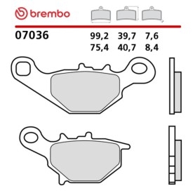 Plaquettes de Frein Moto Brembo 07036