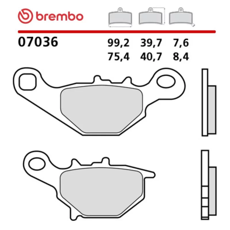 Pastillas Moto Brembo 07036