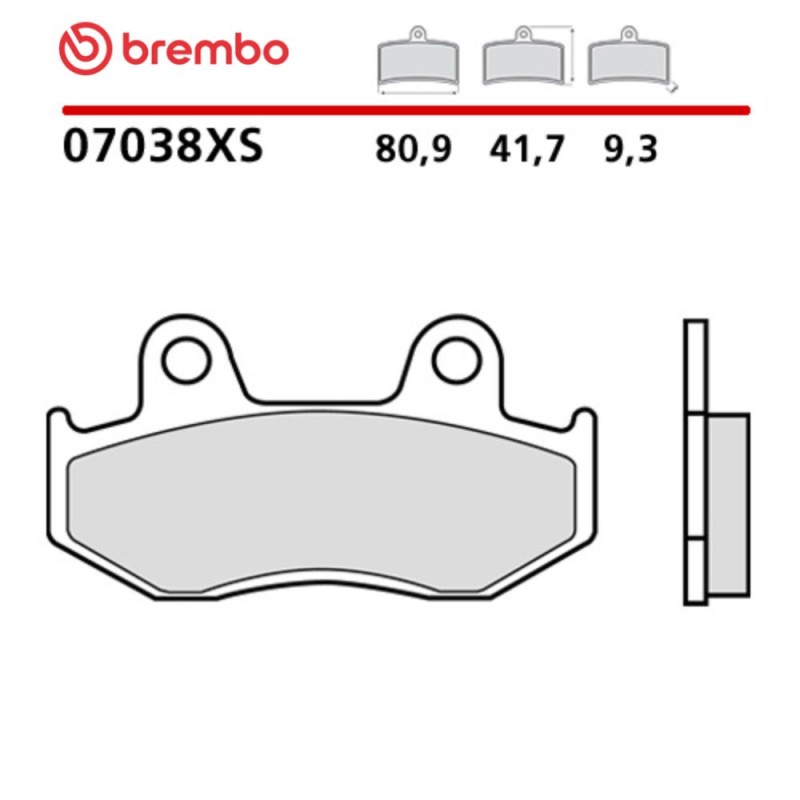 Motorcycle Brake Pads Brembo 07038XS Motorcycle Brake Pads Brembo 07038XS